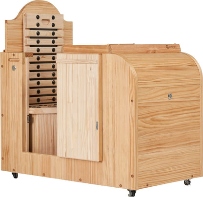 EVERJOY KN-103 Low EMF FAR Infrared Wood Sauna for 1 Person, Long Lasting Radiate Pine Wood from New Zealand, Safe Heating Method with Ceramic Balls, Easy Temperature Control, PLI, Personal Home Spa