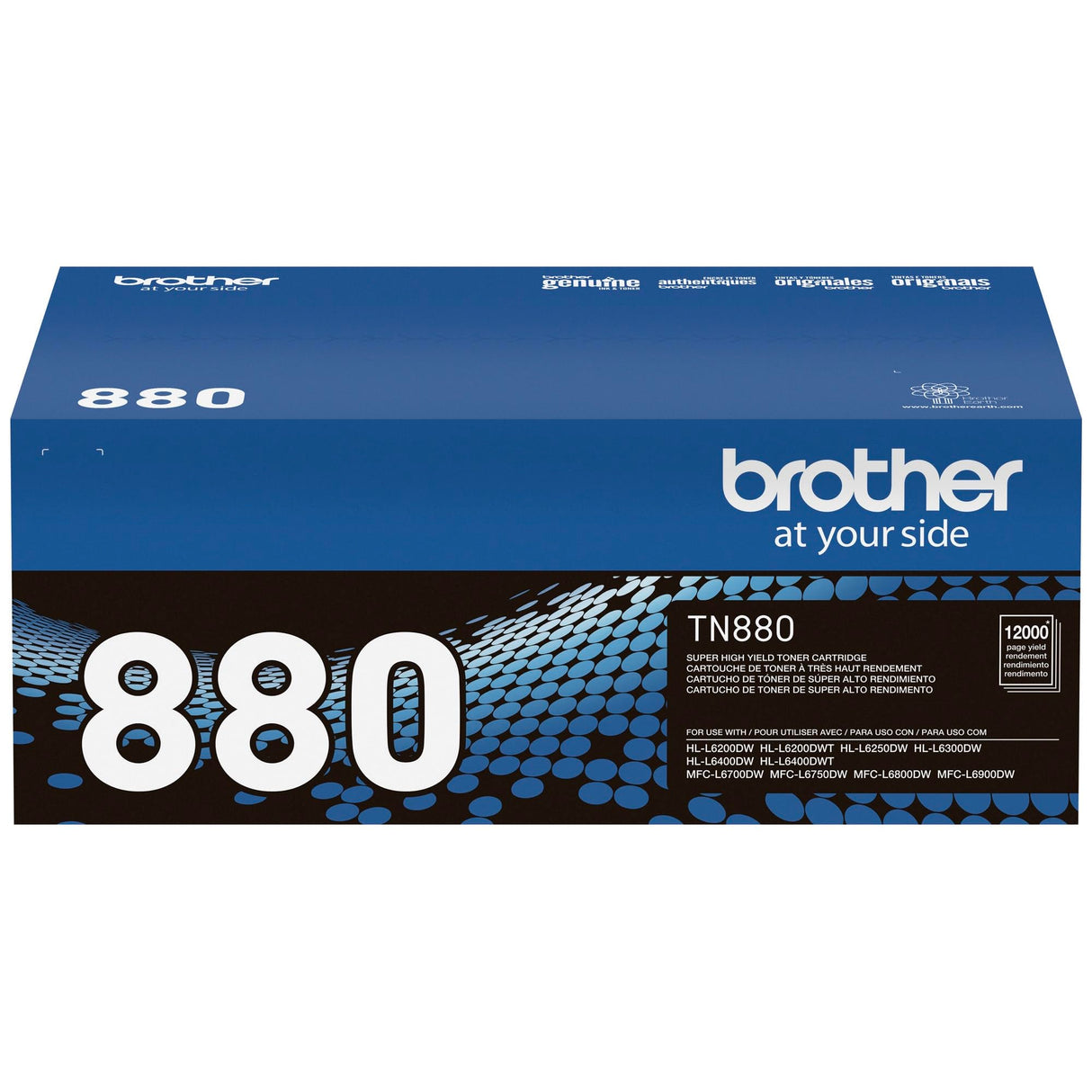 Brother Genuine Super High Yield Toner Cartridge, TN880, Replacement Black Toner, Page Yield Up To 12,000 Pages, Amazon Dash Replenishment Cartridge Brother