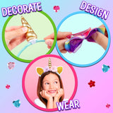 infinity treasures Headband Making kit for Girls, Fashion Headbands for Kids, DIY Hair Accessories Set with Clips and Scrunchies, Arts & Crafts Gift for Ages 5-12 Year Old- 65 pcs infinity treasures