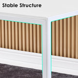 Farini White Dining Table for 4-6 Person,47" Rectangular Wooden Dining Table Top and Metal Frame for Home Kitchen Dining Desk (47 inch,White) Farini