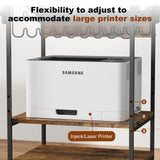 EasyCom 19.7"x46.5" Heat Press Table with 18 Vinyl Roll Holders, Adjustable Height 3 Tier Heat Transfer Machine Stand with Wheels, Foldable Crafting Table for DIY Sublimation Transfer Machine EasyCom