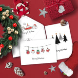 Christmas Cards - Pack of 24, 6 Assorted Designs Merry Christmas Cards with Envelopes - Bulk Greeting and New Years Cards - Perfect to Send Warm Holiday Wishes to Friends and Family - 4" x 6" BGTCARDS
