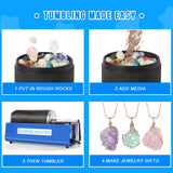 Leegol Electric 6LB Rock Tumbler Kit – Double Drum Rock Polisher for Kids & Adults Leegol Electric