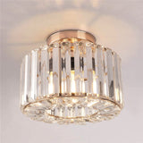 Semi Flush Mount Ceiling Light - Crystal Chandelier Modern Ceiling Light Fixture Hallway Light Fixtures Ceiling Gold Flush Mount Ceiling Light for Porch Kitchen Bedroom Living Room Entryway FRIDEKO HOME