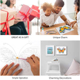 Uniquilling Quilling Paper Quilling Kit for Adults Beginner, 8 * 10-inch Blue Butterfly, Exquisite DIY Paper Filigree Painting Kits Quilling Tools, Home Room Wall Art Decor Best Gifts(Basic) Uniquilling