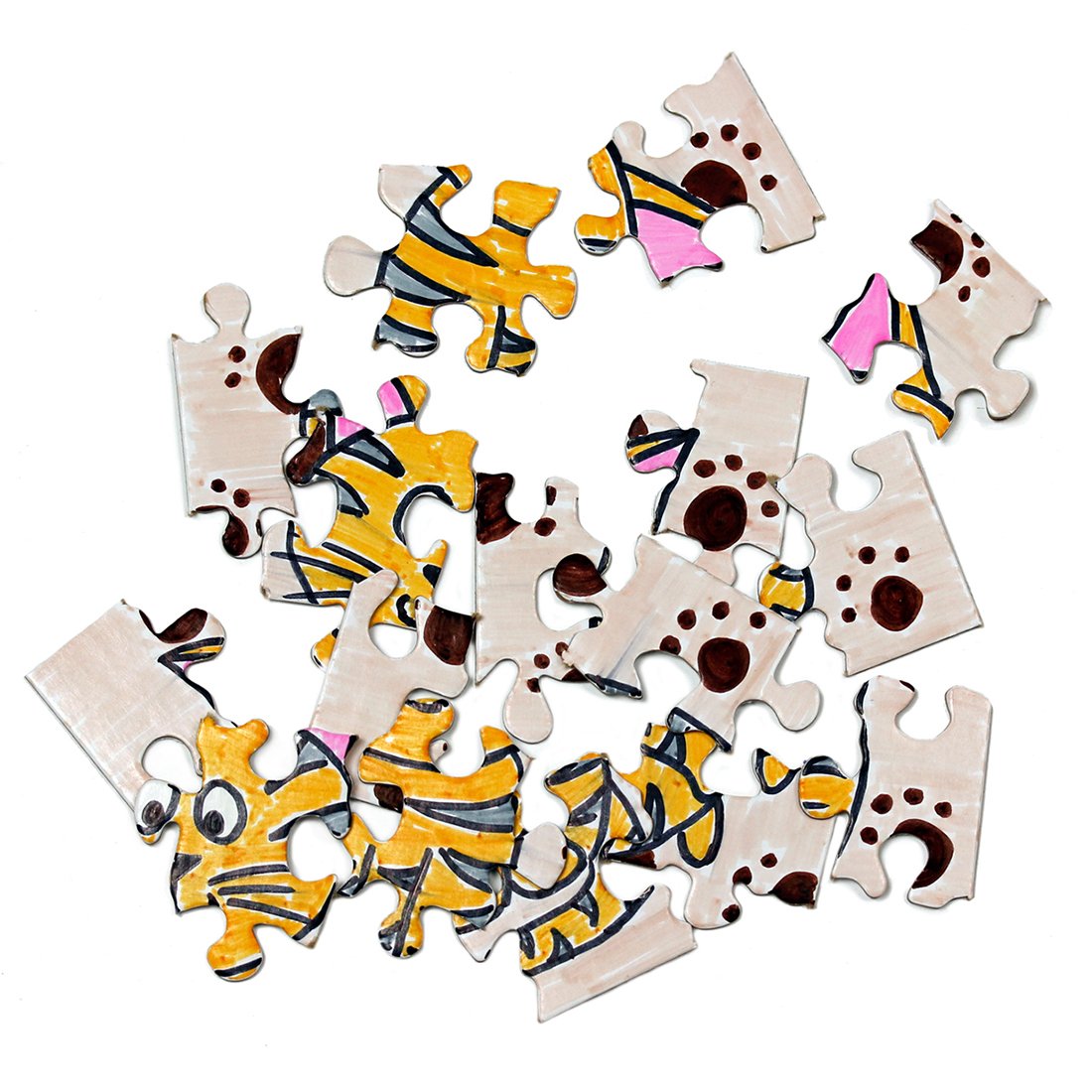 8 Blank Jigsaw Puzzles with Envelopes – 4 x 5.5 Inch, 16 Pieces Each – Hygloss DYI party invites, Perfect for Decorating, Kids' Activities, Arts & Crafts or Party Favors Hygloss