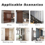 Wood Slats Room Divider Post - Floor to Ceiling Privacy Screen for Teahouse/Coffee Shop/Hotel/Study - Small Space Decor Divider Column Generic