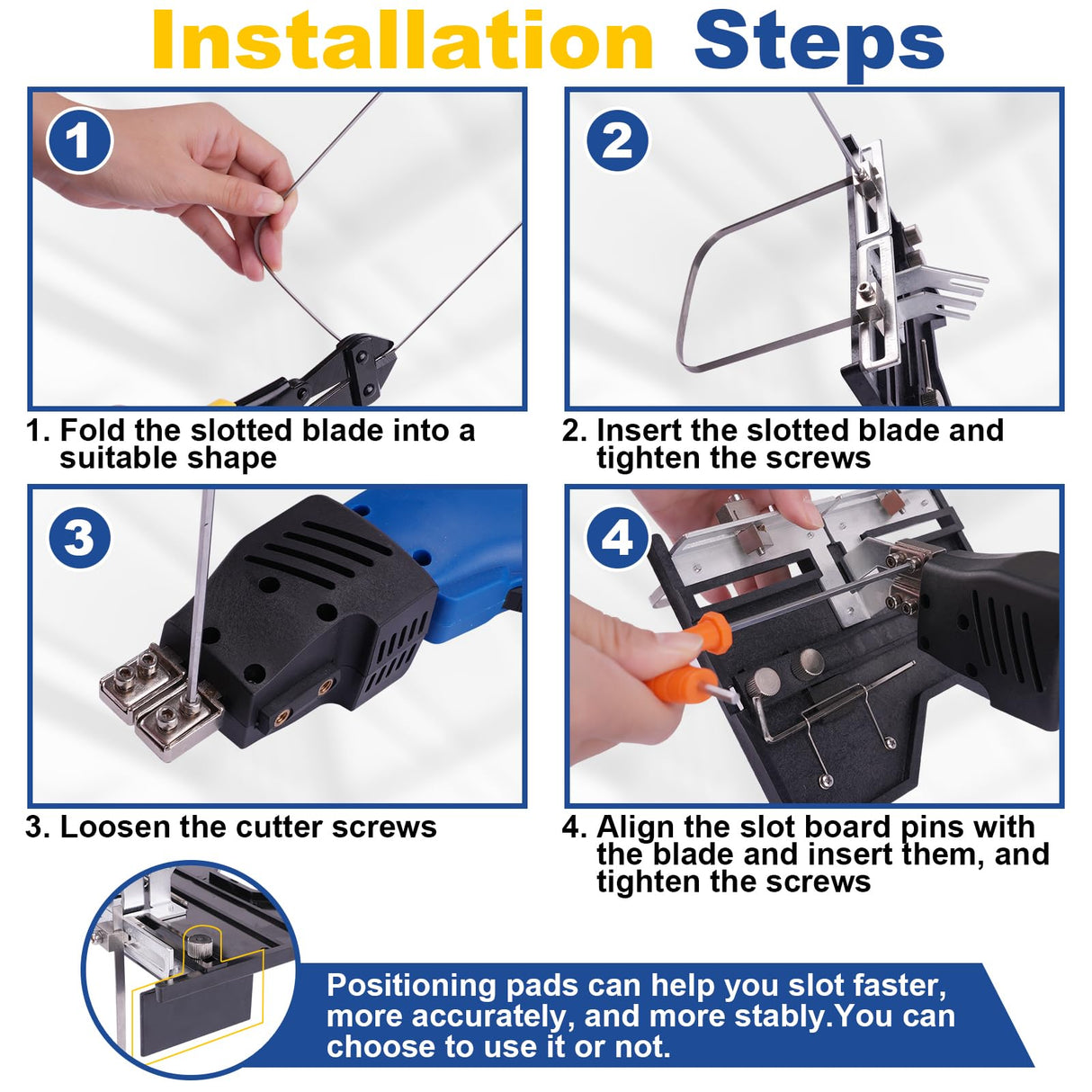 Komsepor Foam Cutter with Slotting/Groove Electric Hot Knife Styrofoam Cutter Foam Cutting Tool Air Cooled Hot Knife Foam Cutter 200W 110-120V (5 Blades) for EPP, EPS, XPS, EPE, KT Board, Sponge Komsepor