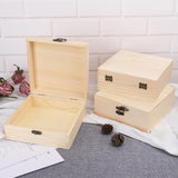 GNIEMCKIN 6 Pack Wooden Box, Unfinished Unpainted Wood Boxes for Crafts, DIY Projects, and Jewelry Storage (7x7x3 inch) GNIEMCKIN