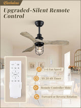 Fanbulous 36Inch Ceiling Fans with Lights and Remote Control Farmhouse Flush Mount Ceiling Fan with 6-Speeds,Low Profile Ceiling Fans with Quiet Reversible DC Motor for Patio Living Room Bedroom Fanbulous