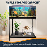 tongmo 40 Gallon Fish Tank Stand, 2 Stands Metal Aquarium Stand, Aquarium Turtle Tank (40 Gallon-Black) tongmo