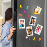 Remerry 24 Pcs Acrylic Magnetic Photo Frame Mini Picture Frame Double Sided Clear Fridge Magnetic Photo Display Frame for Film Photos Cards Stamp Gift for Family Friend Christmas (2.36 x 3.5 Inch) Remerry