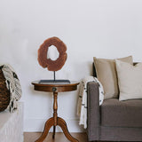 Warmaxx Wood Slice Statues on Stand Object 13.6" x 17.6" x 1.9" Handmade Solid Lychee Sculpture Tabletop Farmhouse Decoration Desk Decor for Home Living Room Office Warmaxx