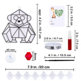 Winlyn 24 Sets Jungle Animal Suncatcher Decorations DIY Window Paint Art Craft Kits Safari Animal Sun Catchers Rainbow Painting Kit for Kids Classroom Activities Summer Camping VBS Party Art Project Winlyn