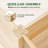 SPECRAFT 8x4 Ft Wood Raised Garden Bed, Durable 15 Inch Depth Planter Box for Vegetables, Herbs, and Flowers, Ideal for Outdoor Gardening with Open Base SPECRAFT