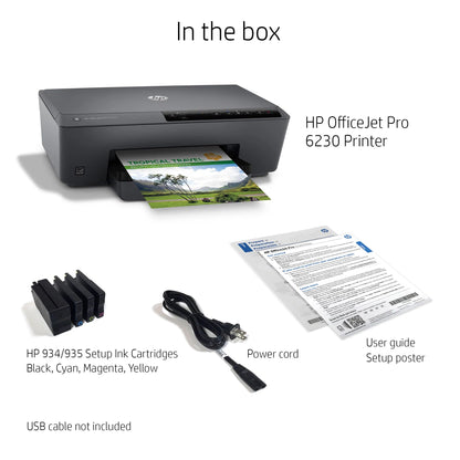 HP OfficeJet Pro 6230 ePrinter Wireless Printer with Mobile Printing Two-Sided 18 ppm Black 10 ppm Color Duplex Print Inkjet Printers for Home Use Office, E3E03A (Renewed)