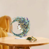 hyzsj DIY Diamond Desktop Ornament, Crystal Diamond Art Painting Tabletop Ornaments Single Sided, Diamond Ornament for Adult Beginner Home Office Decor Crafts Gift（7.9x7.6inch） hyzsj