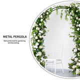 Garden Arch Trellis for Climbing Plants Outdoor Metal Trellis Wedding Arch Frame Assemble Freely 2 Sizes for Roses Vines Bridal Party Decoration, Black AngyangguoJi