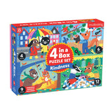 Mudpuppy Mindfulness 4-in-a-Box Puzzle Set – Includes 4 Progressive Jigsaw Puzzles for Kids with 4-12 Pieces – Features Colorful Animal Illustrations, for Ages 2-5 – Each Puzzle Measures 6” x 8” Mudpuppy