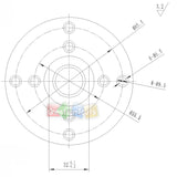Steel Face Plate 1"-8 Threaded for Wood Lathe Turning (4") ONESTEP-TOOLS