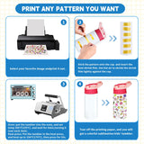 Gekestory Kids Sublimation Tumblers, Sublimation Sippy Cup Blank, 6 PACK 12oz Sublimation Water Bottle Blanks for DIY Crafting Gift (6) Gekestory