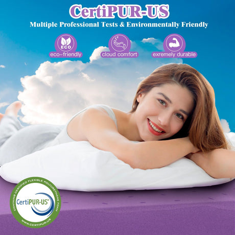 Airensky 2 Inch Cooling Gel Memory Foam Mattress Topper Twin Size - CertiPUR-US Certified Bed Topper, Pressure Relief for Back Pain, Breathable Design, Odor-Free (39"x75") Airensky