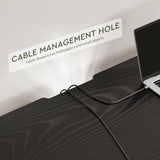 Maihail Small Desk with Drawers for Bedroom, Small Vanity Desk Without Mirror, 39.5inch, Writing Desk with Bookshelf, Computer Desk with Storage Drawers, Vanity Table no Mirror Black Maihail