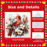 Christmas Paint by Numbers for Adults Framed, Cardinal Paint by Numbers Kit for Adults with Easel, Easy Crafts Painting by Number for Gift Home Decor 9.84x9.84 in hkejoi