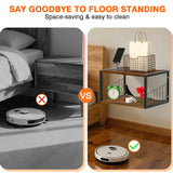 Alytree Floating Nightstand, Wood Floating Bedside Table with Cable Hole, Wall Mounted Nightstand for Bedroom, Living Room, Bathroom, Kitchen (Rustic Brown) Alytree