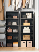 Casaottima 5-Tier Open Bookshelf and Bookcase, Floor Standing Display Storage Shelves for Living Room, Tall Book Shelf for Bedroom, Home Office, Dining Room, Black Casaottima