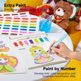 Shuttle Art Paint with Water Coloring Book for Kids, 25 Princess Themed Pages with 2 Brushes, Mess-Free Watercolor Paint Set, Travel-Friendly Art Craft Gift for Toddlers, Birthday Christmas Gift Shuttle Art