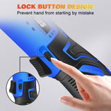 Qimu Cordless Electric Ratchet Wrench Set, 3/8" 12V Power Ratchet Driver Cordless Power Ratchet Tool Kit with 2 Packs 1500mAh Lithium-Ion Battery, 7 sockets and Charger, LED Light Qimu