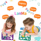 30 Pieces Drawing Stencils Set for Kids, Plastic Drawing Painting Stencil Templates for Kids Crafts School Art Projects, Journal Stencil with 400+ Images LanMa