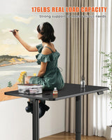 Flycity Electric Standing Desk Adjustable Height Stand Up Desk, 48" x 24" Sit Stand Desk, Low Noise Home Office Desk, Computer Desk with Whole-Piece Board, Child Lock & Memory Function, Black Flycity