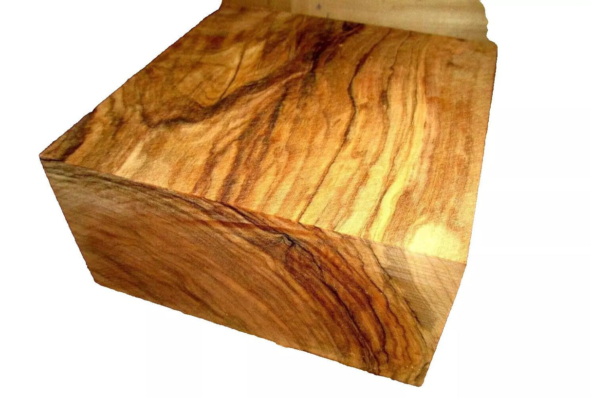 Olivewood Bowl Blank, 6 x 6 x 3 inches, for Woodturning Projects Holy Corsses Cutlery Making Globalwoods
