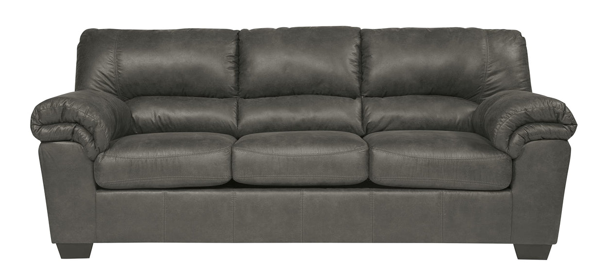 Signature Design by Ashley Bladen Faux Leather Sofa, Gray Signature Design by Ashley