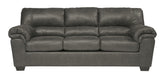 Signature Design by Ashley Bladen Faux Leather Sofa, Gray Signature Design by Ashley