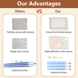 Reivworl 3 Pack Framed Paint by Numbers for Adults with Wooden Easel, Christmas Paint by Numbers Kit for Adults Beginner, Acrylic Painting by Number for Home Decor 8X12 Inch Reivworl