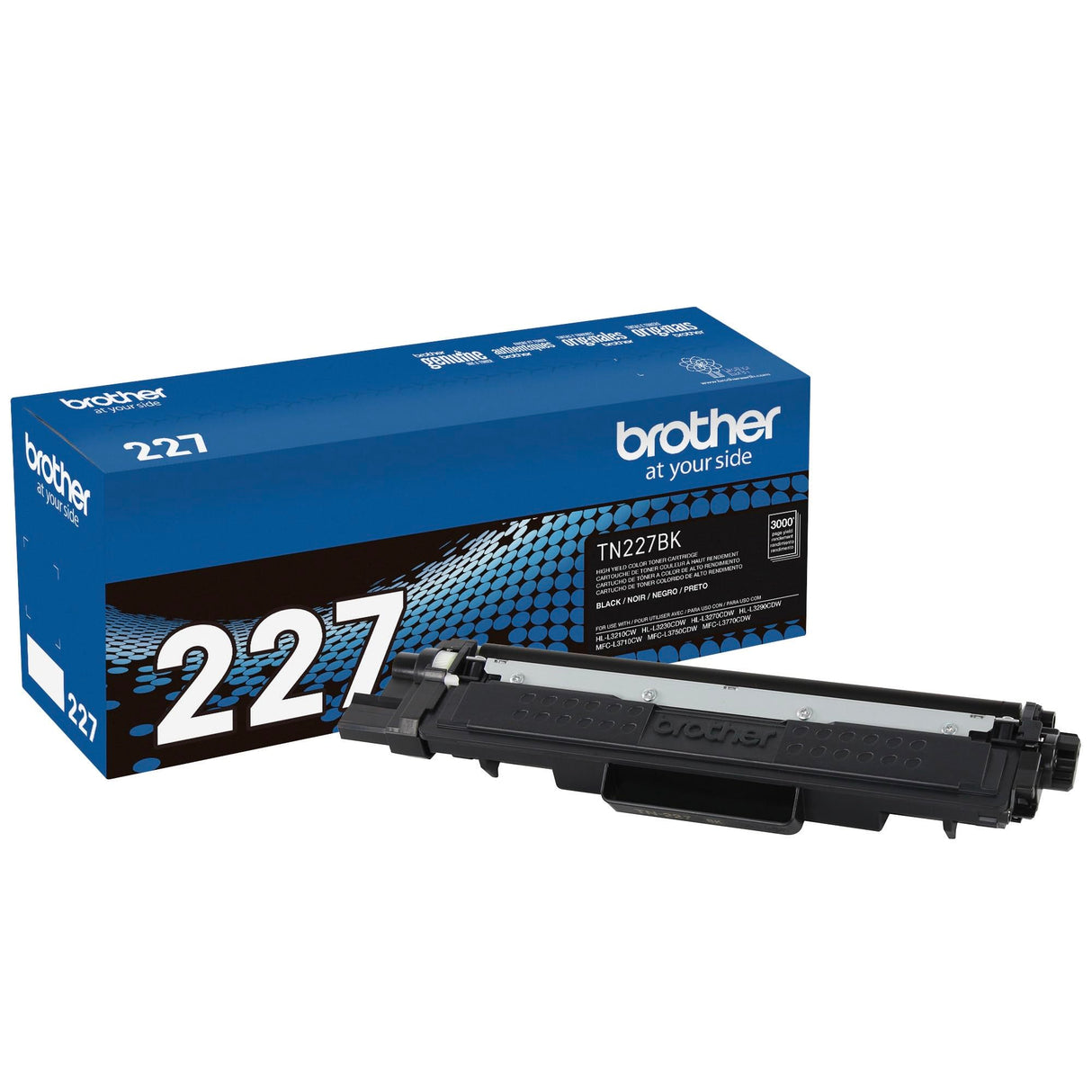 Brother Genuine TN227, TN227BK, High Yield Toner Cartridge, Replacement Black Toner, Page Yield Up to 3,000 Pages, TN227BK, Amazon Dash Available Brother