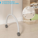 TABU Portable Manicure Nail Table, Foldable Manicure Table with Dust Collector Fan, LED Lamp, 4 Lockable Wheels and Carry Bag, Professional Nail Desk TABU