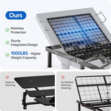 OTDMEL Adjustable Bed Frame Split King with Massage, Electric Bed Base Frame with Adjustable Legs, USB Ports, Wireless Remote, Zero Gravity & Anti-Snore OTDMEL