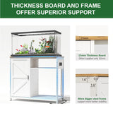 TRYKERPET 40 Gallon Fish Tank Stand, Aquarium Stand with Power Outlets, Cabinet for Fish Tank Accessories Storage, Heavy Duty Breeder Tank Suitable for Turtle Tank, Reptile Terrarium, 440LBS Capacity TRYKERPET