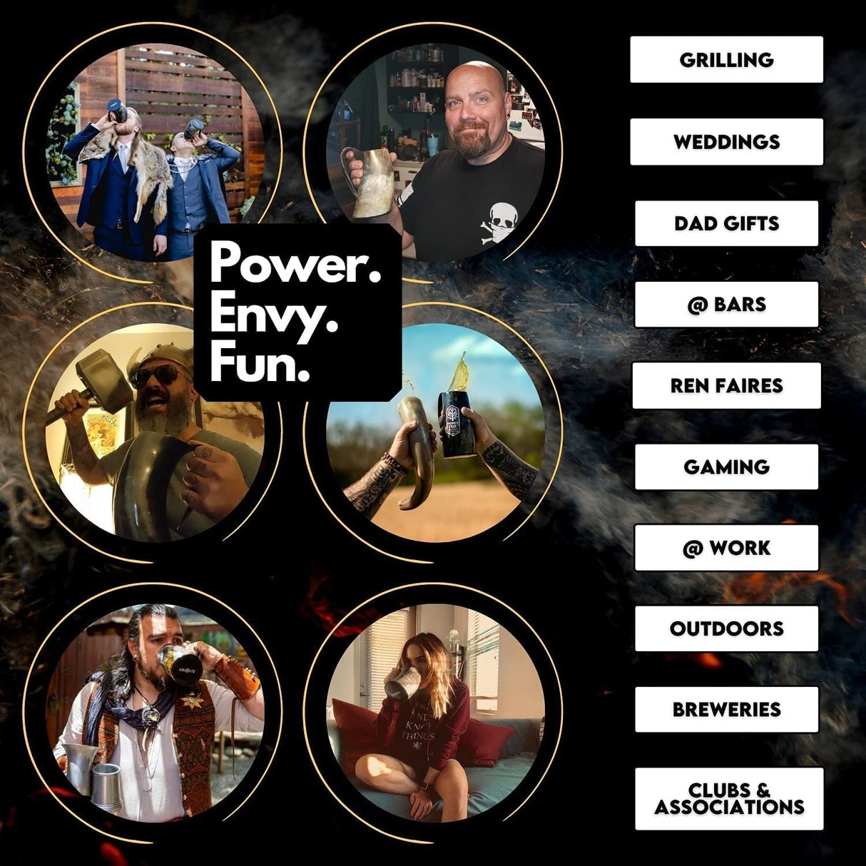 AleHorn Original Handcrafted Authentic Viking Drinking Horn Tankard for Beer Mead Ale - Genuine Medieval Inspired Stein Mug Food Safe Vessel with Handle (24oz) AleHorn