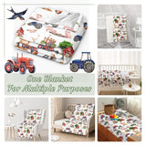 Buyyet Farm Animal Baby Blanket,Farmhouse Barn Neutral Baby Blanket for Boy Girl,Nursery Cow Chicken Pig Sheep Fleece Swaddle Receiving Blanket, Soft Newborn Toddler Kid Crib Bedding 40''x50'' for Kid Buyyet