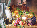 CASTORLAND 3000 Piece Jigsaw Puzzle, Still Life with Fruit and a Cockatoo, Josef Schuster, Adult Puzzle, Castorland C-300143-2 Castorland