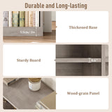 FACBOTALL Bookshelf and Bookcase, 6-Tier Double Wide Bookshelves, Freestanding Display Storage Shelves, Tall Bookcases for Home Decor Bedroom, Living Room, Home Office, Wash Gray FACBOTALL