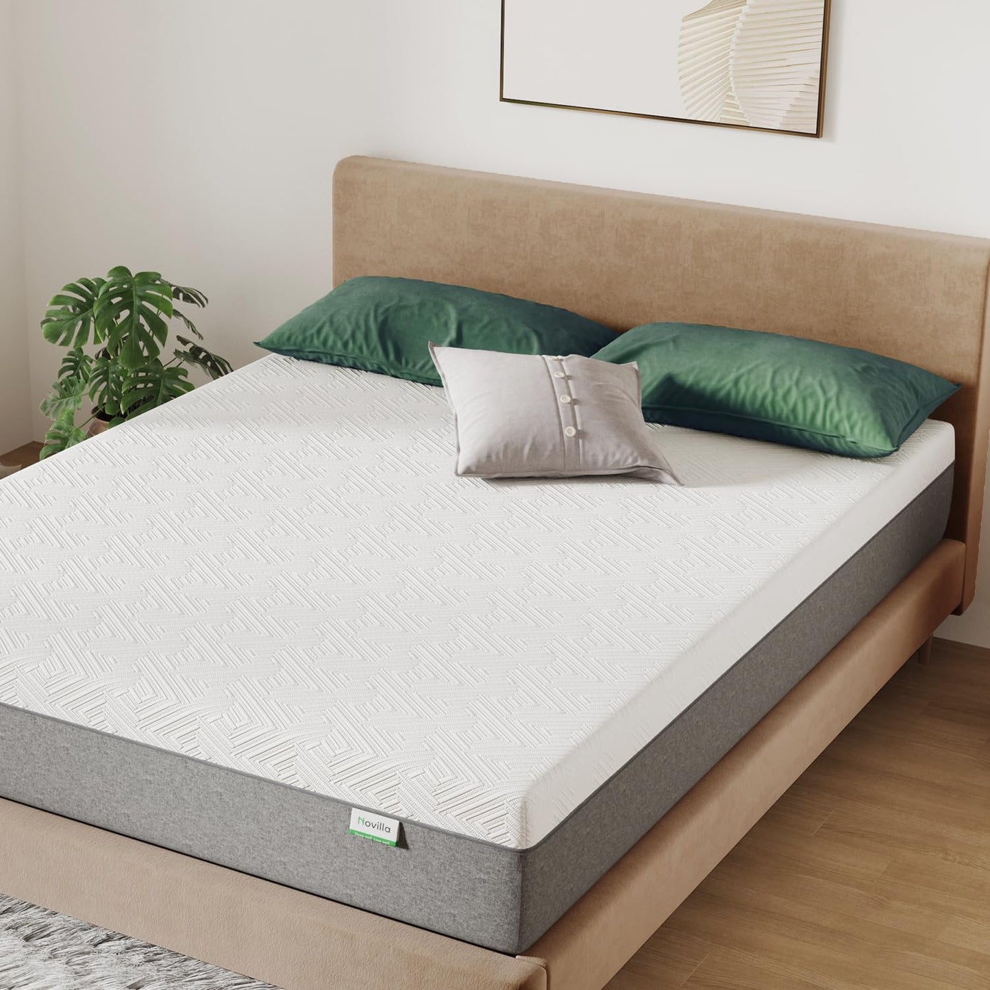 Novilla King Mattress, 10 Inch Gel Memory Foam King Size Mattress for Cool Night & Pressure Relief, Medium Plush Bed Mattress, Bliss