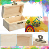 36 Pieces Unfinished Wood Box with 20 Paintbrushes Mini Treasure Chest Box Small Box with Hinged Lid Wooden Storage Box for DIY Project Craft Home Party Jewelry Box, 3.5 x 2.2 x 1.8 Inch Kenning