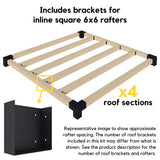 DIY Free-Standing 20 x 15 Pergola Kit with Roof (Made in The USA with American Steel) Zen Pergolas