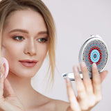 Jetec 6 Pcs Sublimation Blanks Compact Mirror Bulk Christmas Small Gifts for Women Transfer Folding Pocket Makeup Mirror Double Sided Handheld Mirror Round Square Sublimation Mirror for Purse Travel Jetec